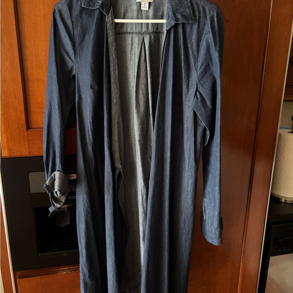 Women's Denim Long Sleeve Wrap Dress